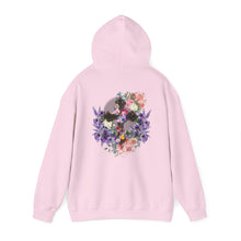 Load image into Gallery viewer, Back Design of NEW! Flower Covered Cross - Unisex Heavy Blend™ Hooded Sweatshirt