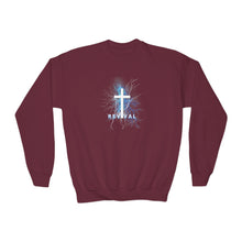 Load image into Gallery viewer, REVIVAL Cross - Youth Crewneck Sweatshirt