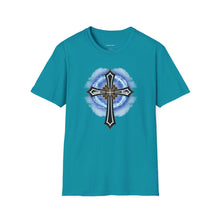 Load image into Gallery viewer, Lightning & Clouds Cross - Unisex Softstyle T-Shirt