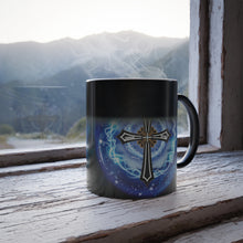 Load image into Gallery viewer, New! Lightning & Clouds Cross - Color Morphing Mug, 11oz