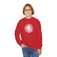 Load image into Gallery viewer, White Dove Cross - Youth Crewneck Sweatshirt