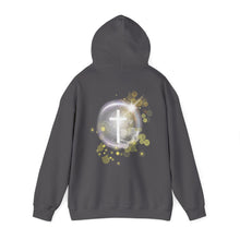 Load image into Gallery viewer, Back Design of White Dove Cross - Unisex Heavy Blend™ Hooded Sweatshirt