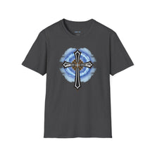 Load image into Gallery viewer, Lightning & Clouds Cross - Unisex Softstyle T-Shirt
