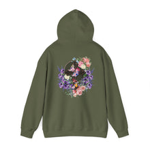 Load image into Gallery viewer, Back Design of NEW! Flower Covered Cross - Unisex Heavy Blend™ Hooded Sweatshirt