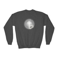 Load image into Gallery viewer, White Dove Cross - Youth Crewneck Sweatshirt