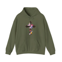 Load image into Gallery viewer, Flower Covered Cross - Unisex Heavy Blend™ Hooded Sweatshirt
