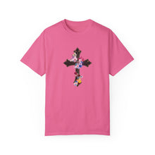 Load image into Gallery viewer, Flower Covered Cross - Unisex Garment-Dyed T-shirt