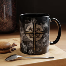 Load image into Gallery viewer, New! Golden & Black "Jesus is King" Cross - Accent Coffee Mug (11, 15oz)