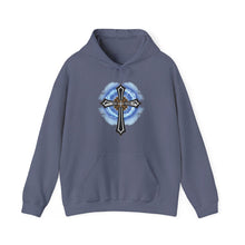 Load image into Gallery viewer, Lightning & Clouds Cross - Unisex Heavy Blend™ Hooded Sweatshirt