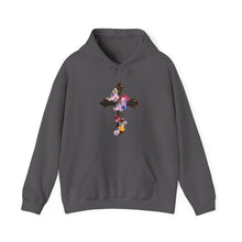 Load image into Gallery viewer, Flower Covered Cross - Unisex Heavy Blend™ Hooded Sweatshirt