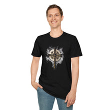 Load image into Gallery viewer, NEW! Golden & Black Cross - Unisex Softstyle T-Shirt