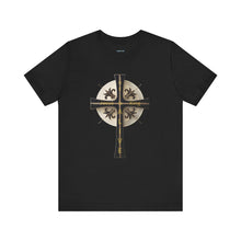 Load image into Gallery viewer, Golden & Black "Jesus is King" Cross - Mens Graphic T-Shirt