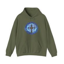 Load image into Gallery viewer, New! Lightning & Clouds Cross - Unisex Heavy Blend™ Hooded Sweatshirt