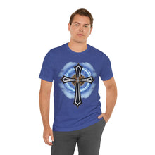 Load image into Gallery viewer, Lightning & Clouds Cross - Mens Graphic T-Shirt