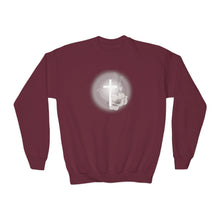 Load image into Gallery viewer, White Dove Cross - Youth Crewneck Sweatshirt