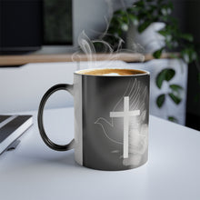 Load image into Gallery viewer, White Dove Cross - Color Morphing Mug, 11oz