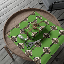 Load image into Gallery viewer, Golden & Black "Jesus is King" Cross - Gift Wrap Papers