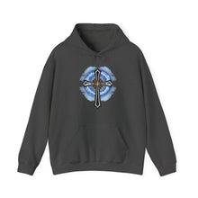 Load image into Gallery viewer, Lightning & Clouds Cross - Unisex Heavy Blend™ Hooded Sweatshirt