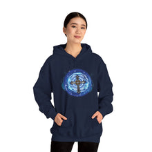 Load image into Gallery viewer, New! Lightning & Clouds Cross - Unisex Heavy Blend™ Hooded Sweatshirt