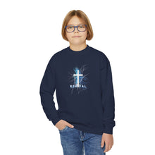 Load image into Gallery viewer, REVIVAL Cross - Youth Crewneck Sweatshirt