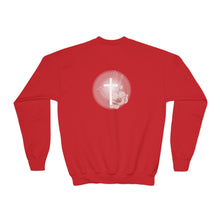 Load image into Gallery viewer, White Dove Cross - Youth Crewneck Sweatshirt