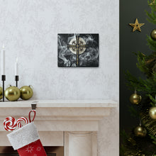 Load image into Gallery viewer, NEW! Golden & Black "Jesus is King" Cross - Canvas Wall Art