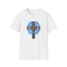 Load image into Gallery viewer, Lightning & Clouds Cross - Unisex Softstyle T-Shirt