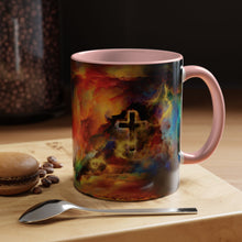 Load image into Gallery viewer, Rainbow Storm Cross - Accent Coffee Mug (11, 15oz)