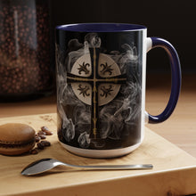 Load image into Gallery viewer, New! Golden & Black "Jesus is King" Cross - Accent Coffee Mug (11, 15oz)