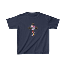 Load image into Gallery viewer, Flower Covered Cross - Kids Heavy Cotton™ Tee