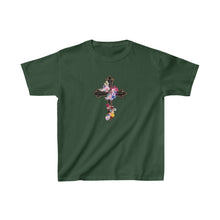 Load image into Gallery viewer, Flower Covered Cross - Kids Heavy Cotton™ Tee