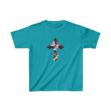 Load image into Gallery viewer, Flower Covered Cross - Kids Heavy Cotton™ Tee