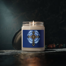 Load image into Gallery viewer, Lightning & Clouds Cross - Scented Soy Candle, 9oz