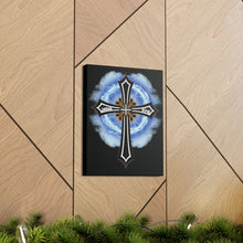 Load image into Gallery viewer, Lightning and Clouds Cross - Canvas Wall Art