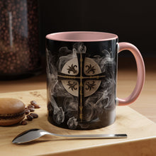 Load image into Gallery viewer, New! Golden & Black "Jesus is King" Cross - Accent Coffee Mug (11, 15oz)