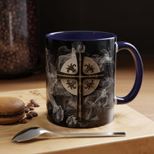 Load image into Gallery viewer, New! Golden & Black "Jesus is King" Cross - Accent Coffee Mug (11, 15oz)