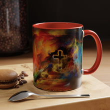 Load image into Gallery viewer, Rainbow Storm Cross - Accent Coffee Mug (11, 15oz)