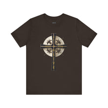 Load image into Gallery viewer, Golden & Black "Jesus is King" Cross - Mens Graphic T-Shirt