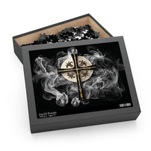 Load image into Gallery viewer, Golden & Black "Jesus is King" Cross - Puzzle (120, 252, 500-Piece)