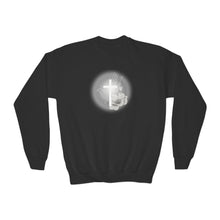 Load image into Gallery viewer, White Dove Cross - Youth Crewneck Sweatshirt
