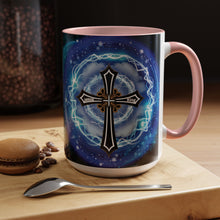Load image into Gallery viewer, New! Lightning & Clouds Cross - Accent Coffee Mug (11, 15oz)