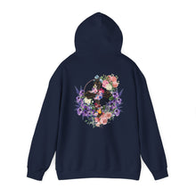 Load image into Gallery viewer, Back Design of NEW! Flower Covered Cross - Unisex Heavy Blend™ Hooded Sweatshirt
