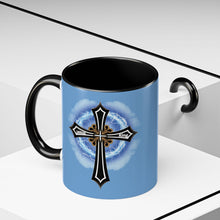 Load image into Gallery viewer, Lightning & Clouds Cross - Accent Coffee Mug (11, 15oz)