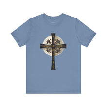 Load image into Gallery viewer, Golden & Black "Jesus is King" Cross - Mens Graphic T-Shirt