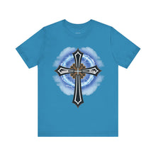 Load image into Gallery viewer, Lightning & Clouds Cross - Mens Graphic T-Shirt