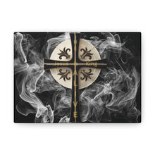 Load image into Gallery viewer, NEW! Golden & Black "Jesus is King" Cross - Canvas Wall Art