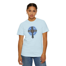 Load image into Gallery viewer, Lightning & Clouds Cross - Unisex Garment-Dyed T-shirt