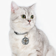 Load image into Gallery viewer, NEW! Golden & Black "Jesus is King" Cross - Pet Tag