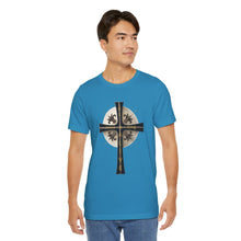 Load image into Gallery viewer, Golden & Black "Jesus is King" Cross - Mens Graphic T-Shirt