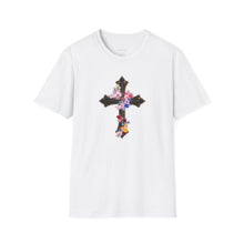 Load image into Gallery viewer, Flower Covered Cross - Unisex Softstyle T-Shirt